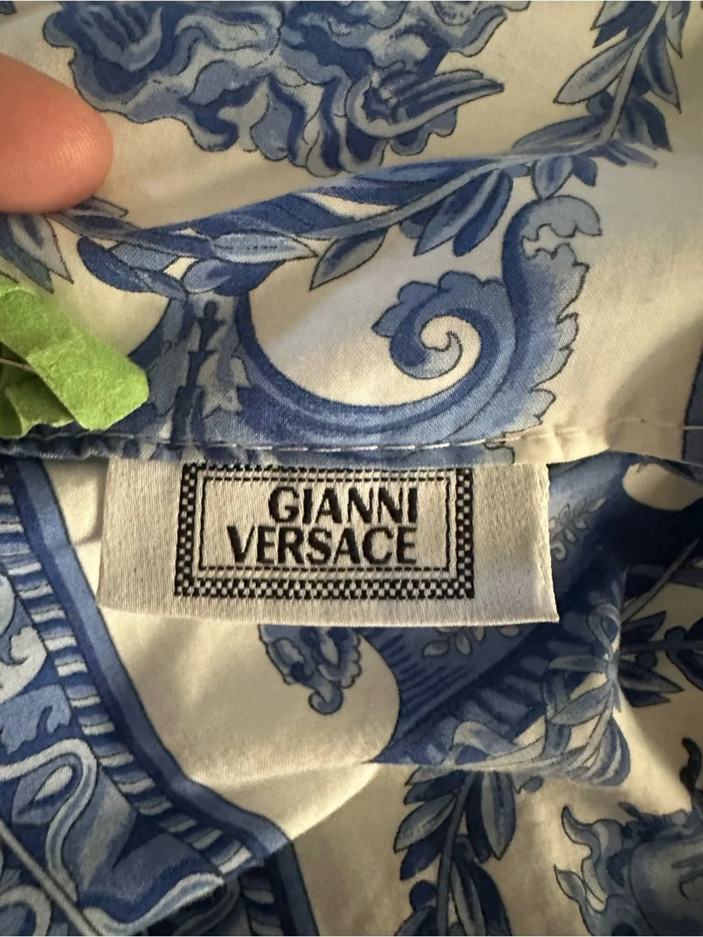 Vintage Gianni Versace Blue Medusa Baroque King Comforter Set